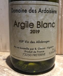 Argile blanc Domaine des Ardoisiéres I.G.P Allobrogie Brice Omont 2019